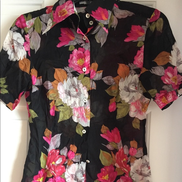 Dolce + Gabanna button down floral blouse - Picture 1 of 12